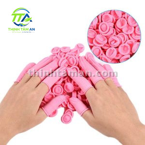 Bao ngón tay CTĐ10 màu hồng trơn có đai - Size M