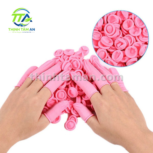 Bao ngón tay CTĐ10 màu hồng trơn có đai - Size M