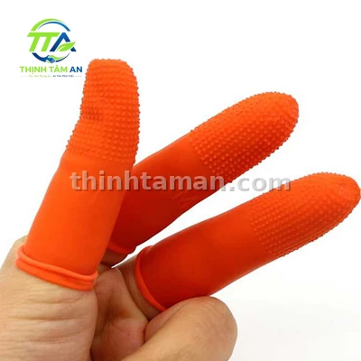 Bao ngón tay CTĐ09 màu cam sần - Size S, M, L